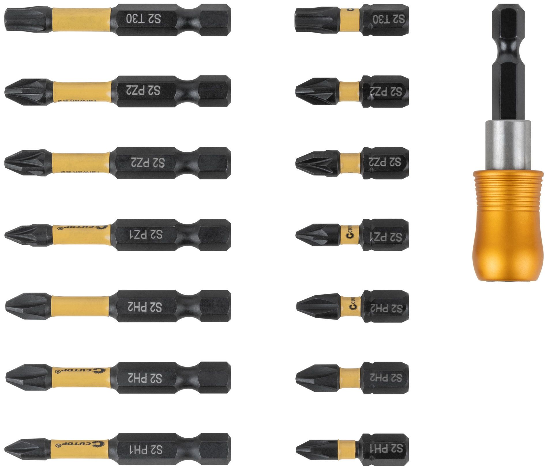 Набор торсионных бит Ударник 25/50 Cutop profi plus 83-991, 15 предметов - фото